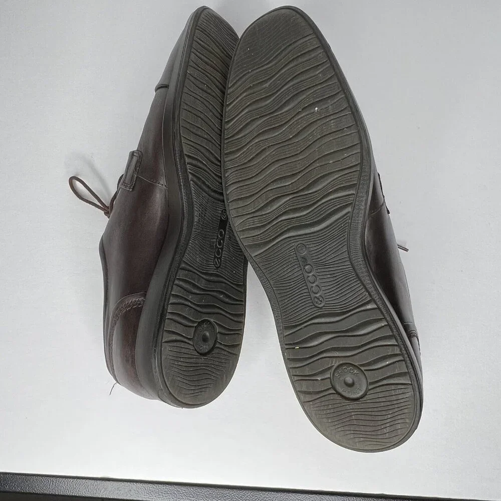 Ecco Mens Brown Leather Dress Oxford Lace-Up Comfort Shoes Mens Size 11.5